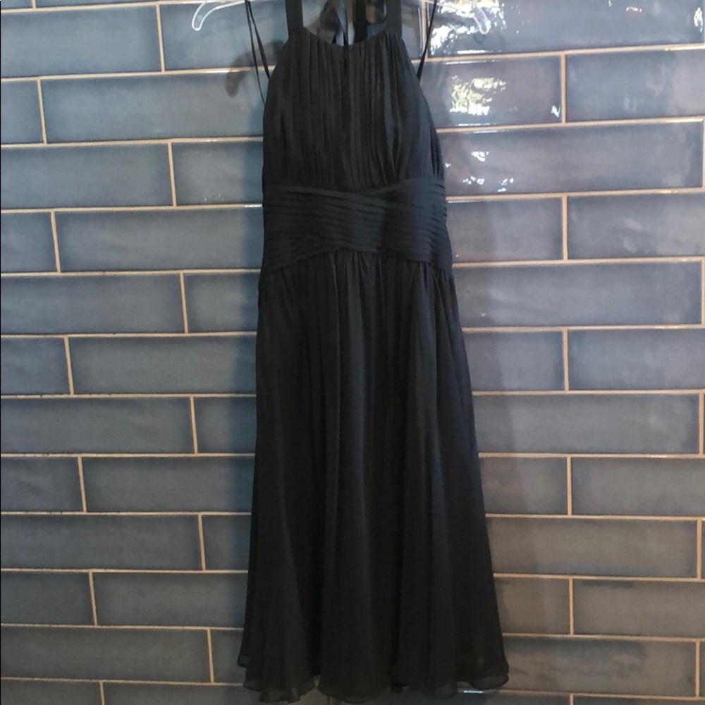 Anne Klein size 10 black halter w/peekaboo dress